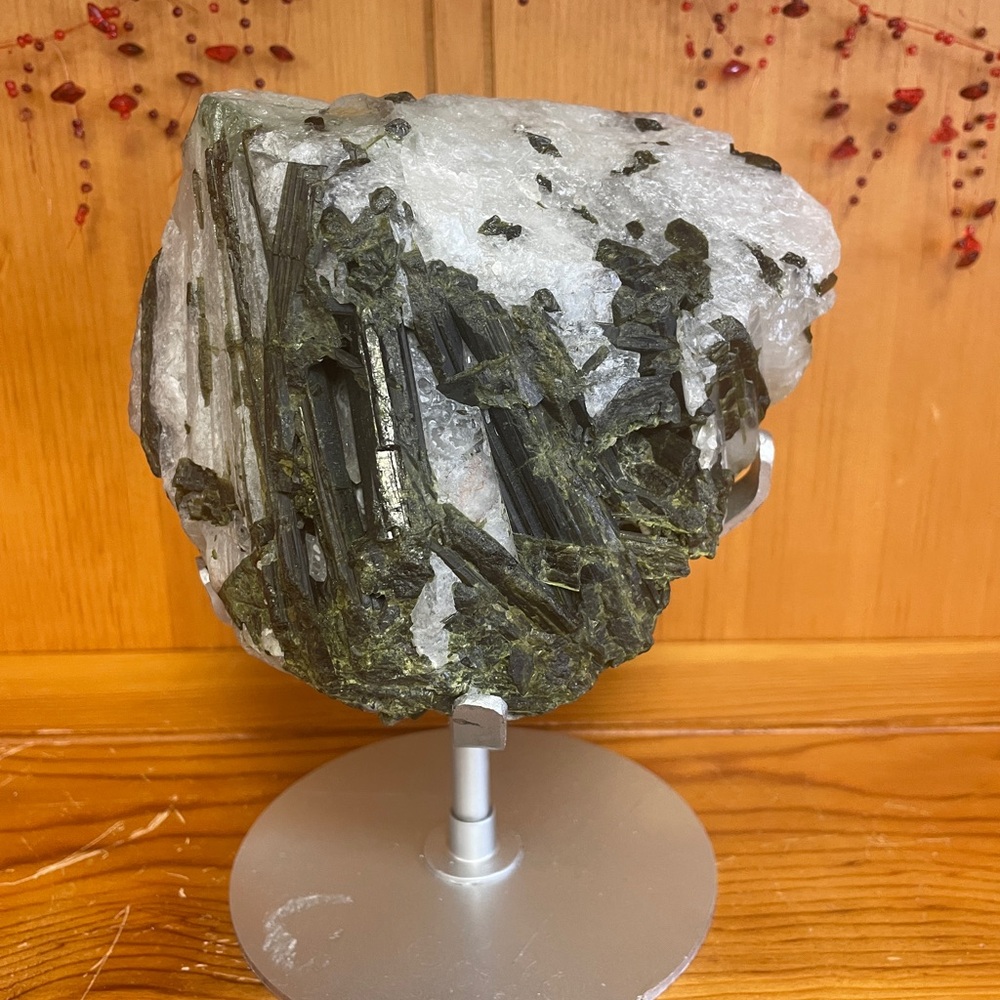 Natural Quartz matrix and raw Epidote Crystal specimen 2.6KG